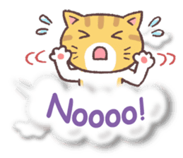 Cat riding a cloud (English) sticker #10740719