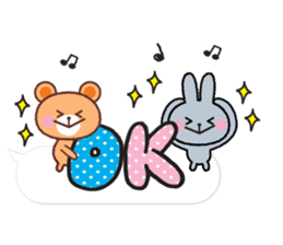 Bear & Rabbit & Panda sticker #10741563