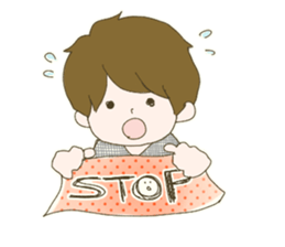 Boy motif Sticker sticker #10742407