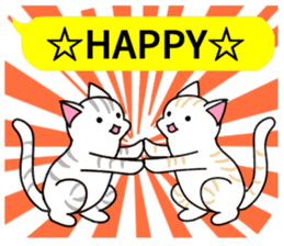 relaxing cats and Balloon sticker #10743795