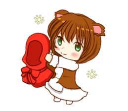 Little Red Riding Hood cat Miko sticker #10744720