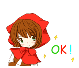 Little Red Riding Hood cat Miko sticker #10744721