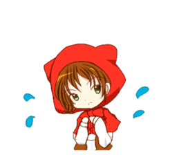 Little Red Riding Hood cat Miko sticker #10744722