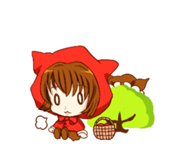 Little Red Riding Hood cat Miko sticker #10744734