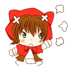 Little Red Riding Hood cat Miko sticker #10744736