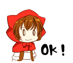 Little Red Riding Hood cat Miko sticker #10744740