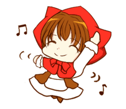 Little Red Riding Hood cat Miko sticker #10744743