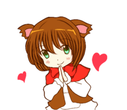 Little Red Riding Hood cat Miko sticker #10744753