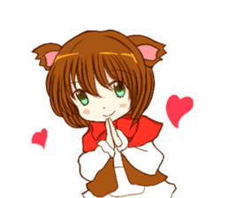 Little Red Riding Hood cat Miko sticker #10744753