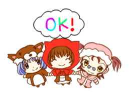 Little Red Riding Hood cat Miko sticker #10744756