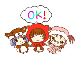 Little Red Riding Hood cat Miko sticker #10744756