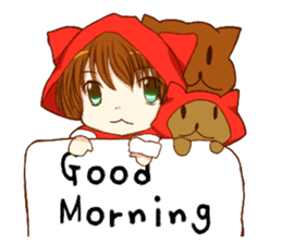 Little Red Riding Hood cat Miko sticker #10744759