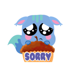 A Blue Squirrel Playing with Chessnuts sticker #10745738