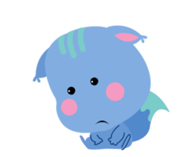 A Blue Squirrel Playing with Chessnuts sticker #10745746