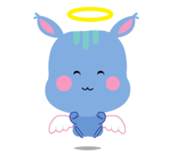 A Blue Squirrel Playing with Chessnuts sticker #10745752