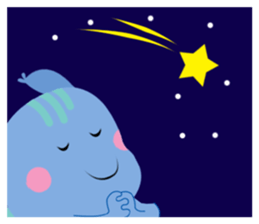 A Blue Squirrel Playing with Chessnuts sticker #10745761