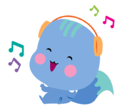 A Blue Squirrel Playing with Chessnuts sticker #10745763