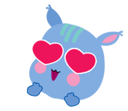 A Blue Squirrel Playing with Chessnuts sticker #10745764