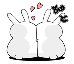 Snow rabbits sticker #10745938
