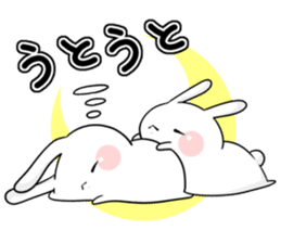 Snow rabbits sticker #10745974