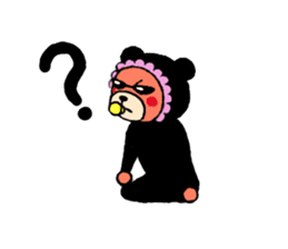 baby bear yakuza sticker #10745980