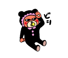 baby bear yakuza sticker #10745990