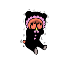 baby bear yakuza sticker #10745996