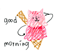 Ice cream cat ! sticker #10746552