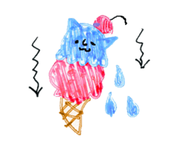 Ice cream cat ! sticker #10746553