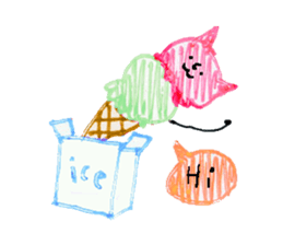 Ice cream cat ! sticker #10746560