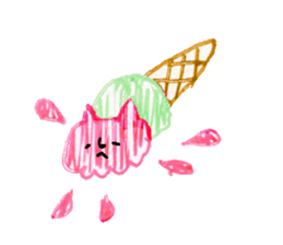 Ice cream cat ! sticker #10746561