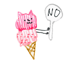 Ice cream cat ! sticker #10746564