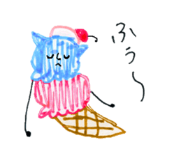 Ice cream cat ! sticker #10746567