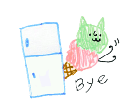 Ice cream cat ! sticker #10746572