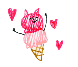 Ice cream cat ! sticker #10746573