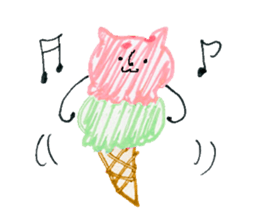 Ice cream cat ! sticker #10746574