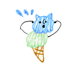 Ice cream cat ! sticker #10746588