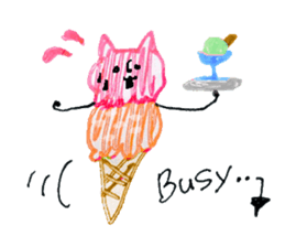 Ice cream cat ! sticker #10746589