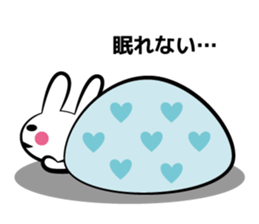 Rabbit in red shirt sticker #10747199