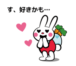 Rabbit in red shirt sticker #10747200