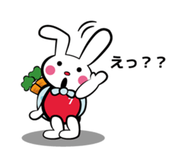 Rabbit in red shirt sticker #10747209