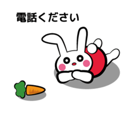 Rabbit in red shirt sticker #10747221