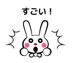 Rabbit in red shirt sticker #10747224