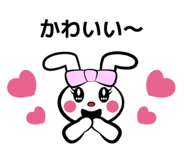 Rabbit in red shirt sticker #10747226