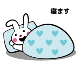 Rabbit in red shirt sticker #10747230