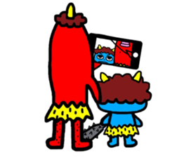 Akaoni and Aooni sticker #10747823