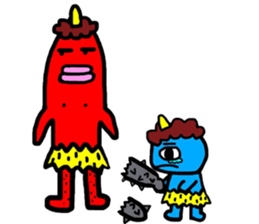 Akaoni and Aooni sticker #10747854