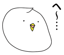 A white bird and yellow bird sticker #10749264