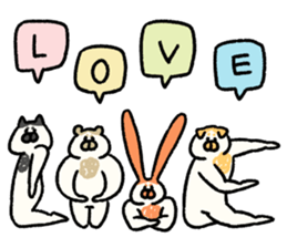 All star chest hair animals sticker #10752054