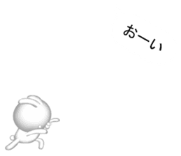 Mischief transparent rabbit sticker #10752721